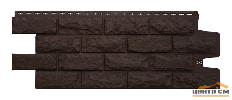 Панель цокольная Grandline Колотый камень, шоколадный 992*0,392 м (S=0.39м2)