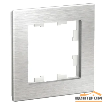 Рамка 1-местная AtlasDesign Nature металл серебро Schneider Electric ATN312101