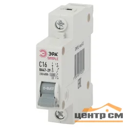 Выключатель автоматический ЭРА SIMPLE-mod-02 1P 10А (C) 4,5кА ВА 47-29
