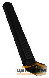 Труба прямоугольная с коленом Vortex Matt 1м RAL 9005