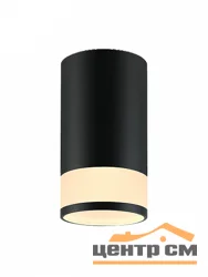 Плафон для трековых и декоративных светильников круг с акриловой вставкой черный Фарлайт