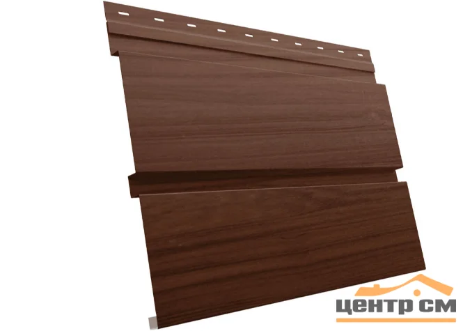 М/сайдинг Квадро брус (GL) Print Elite Choco Wood (Шоколадное дерево) толщина 0,45мм, размер 0,34*3.8 м.п. (в пленке)