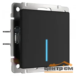 Выключатель одноклавишный СП Werkel сенсорный с Wi-Fi, черный, W4510608