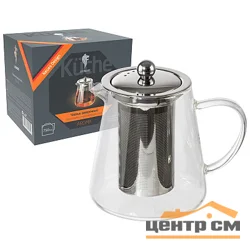 Чайник заварочный LEONORD AROMA, объем:750 мл (боросиликатное стекло, нерж.сталь)