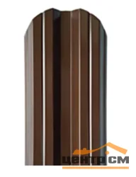 Штакетник металлический STYNERGY полукруглый двусторонний фигурный 0.4 мм, PE RAL 8017 (шоколад), ширина 118мм, длина 1.8 м.п.