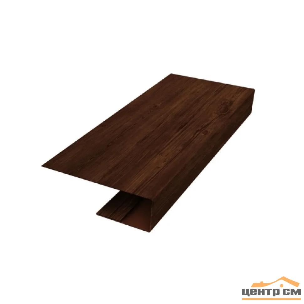J-профиль Print Choco Wood (Шоколадное дерево) для софита 25*18*3м.п.