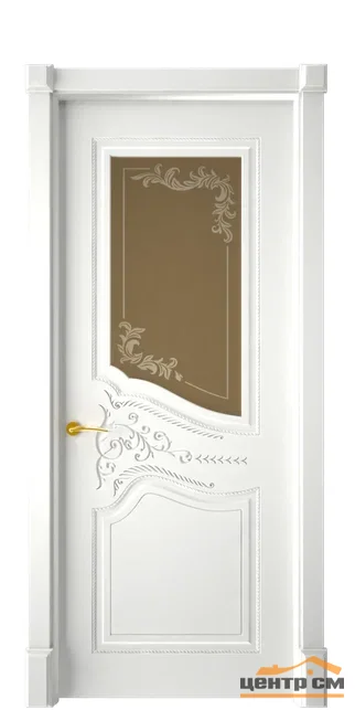 Дверь Uberture Finezza Римини со стеклом эмаль белая 60
