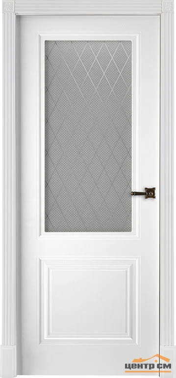 Дверь REGIDOORS Богемия со стеклом 90, эмаль белая RAL 9003