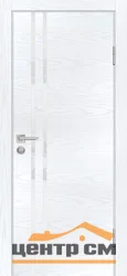 Дверь PROFILO PORTE P-11 NEW стекло белоснежный лакобель, дуб скай белый (кромка ABS с 2-х сторон) 90