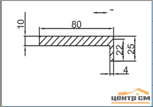 Наличник дверной телескопический PROFILO PORTE 80*10*2150 графит (внутренний)