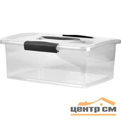 Ящик для хранения Keeplex Vision с защелками и ручкой 11л 35х23,5х22,2см прозрачный кристалл