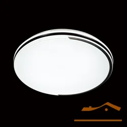 Светильник 3057/DL PALE SN 012 пластик/белый/черный LED 48Вт 3000-6000К D380 IP43 пульт ДУ KEPA
