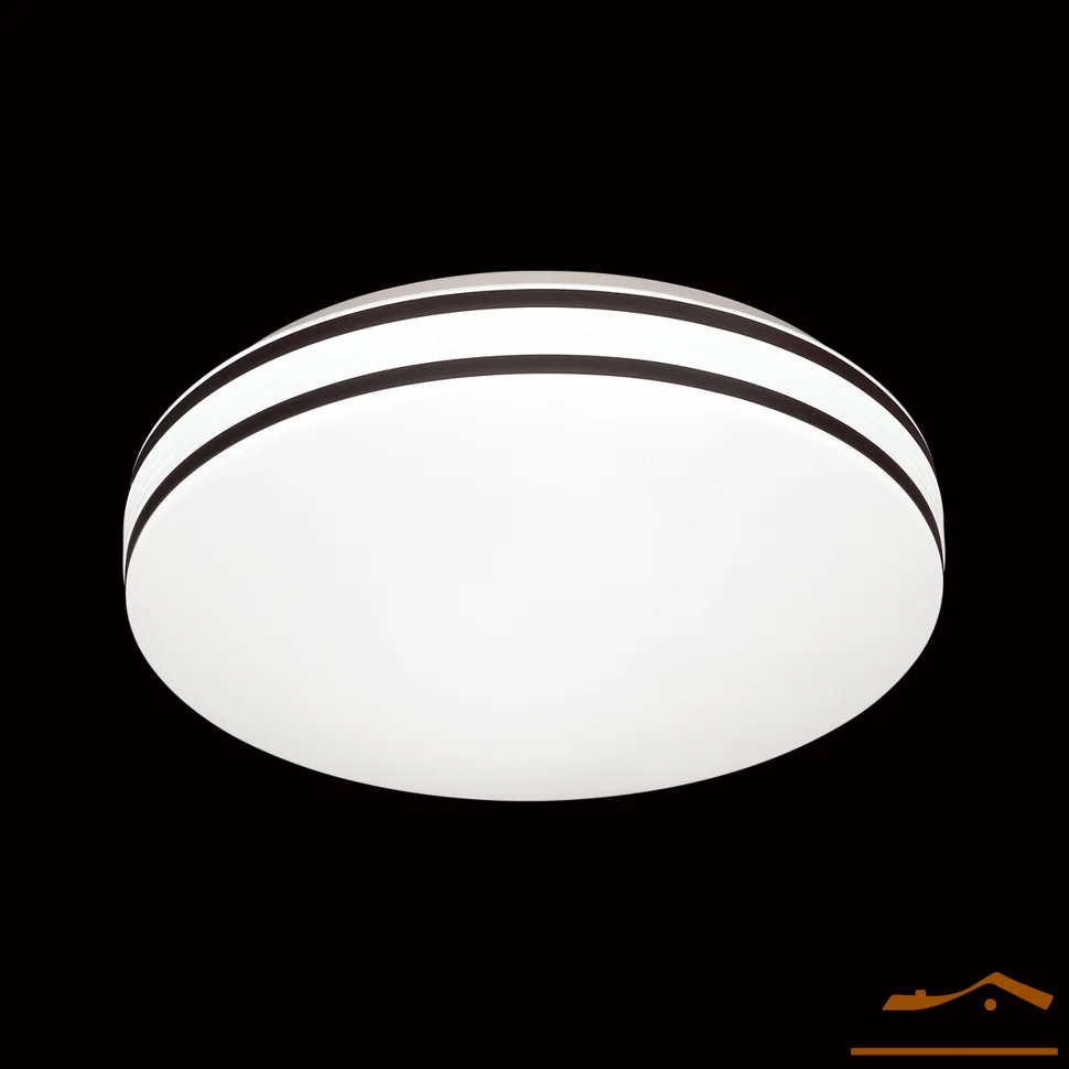 Светильник 3056/DL COLOR SN 017 пластик/белый/черный LED 48Вт 3000-6500К D390 IP43 пульт ДУ/RGB/LampSmart LOBIO RGB