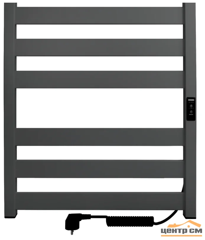 Полотенцесушитель электрический INDIGO Oktava Slim 5 (electro) 60/50 (таймер, скр.монтаж, унив.подкл.R/L, Magnetic Grey), серый