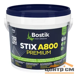 Клей для напольных покрытий BOSTIK акриловый высокоэффективный STIX A800 PREMIUM 6 кг