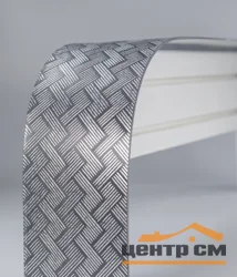 Карниз "Кант" с поворотами (бленда 7см), 1,6 графит-серебро 2-х рядный