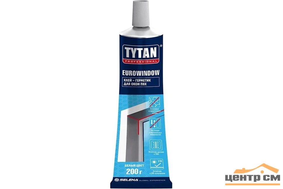 Клей-герметик для окон ПВХ белый TYTAN Professional 180г