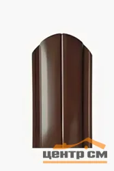 Штакетник металлический STYNERGY полукруглый двусторонний прямой 0.45 мм, PE RAL 8017 (шоколад), ширина 118мм, длина 2 м.п.