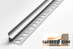 Профиль для плитки алюминиевый ПК 06-9 окантовочный (9 мм) 2700 мм Цвет: Серебро анод