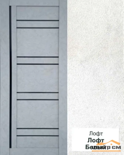 Дверь ТЕРРИ №115 Лофт Белый , частичное стекло 60, еврошпон