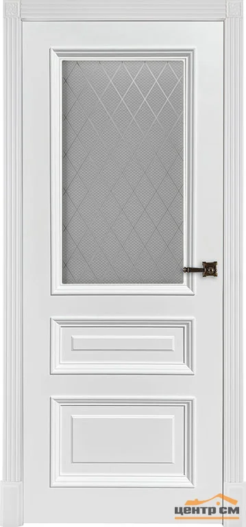 Дверь REGIDOORS Кардинал 1/2 со стеклом 80, эмаль белая (RAL 9003)