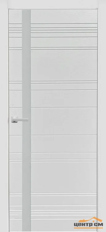 Дверь REGIDOORS S11h стекло Белое Lacobel 60, эмаль белая (RAL 9003)