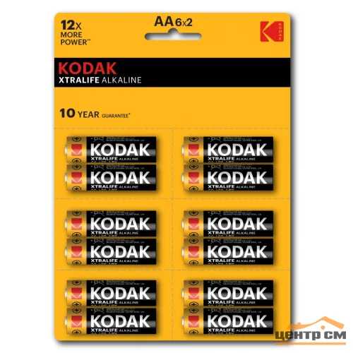 Элемент питания Kodak LR6-12BL perforated (6x2BL) XTRALIFE Alkaline [KAA-2x6 perf] (уп. 12шт)