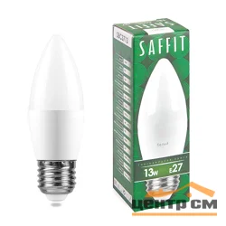 Лампа светодиодная 13W E27 230V 4000K (белый) свеча (C37) SAFFIT, SBHP1050