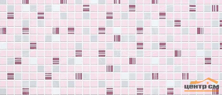 Панель листовая ПВХ «Стандарт» мозаика "Кофе розовый" 957х480 (пленка 0,4мм) Регул