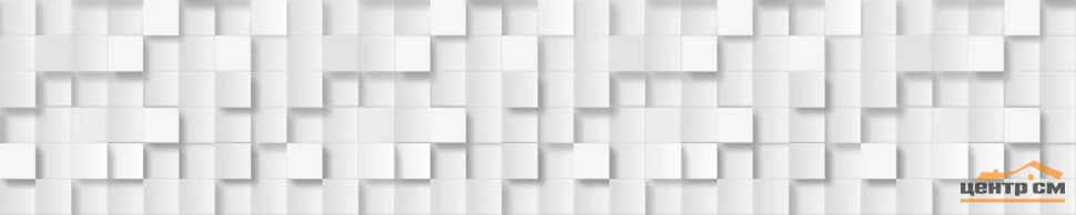 Панель-фартук АВС пластик фотопечать Белый куб 3Д 3000*600*1,3мм ПАНЕЛЬПЛАСТ ЛАЙТ