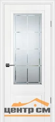 Дверь PROFILO PORTE PSC-37 стекло сатинат с гравировкой, белая 60