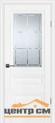 Дверь PROFILO PORTE PSC-39 стекло сатинат с гравировкой, белая 60