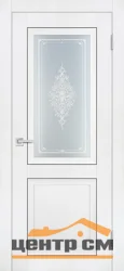Дверь PROFILO PORTE PST-27 стекло сатинат закаленное кристалайз, белый бархат 60