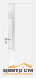 Дверь PROFILO PORTE PX-10 стекло LACOBEL белоснежный, белый (AL кромка хром с 4-х сторон) 60
