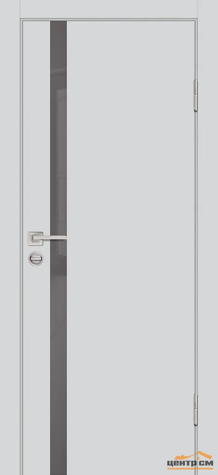 Дверь PROFILO PORTE P-8 стекло серый LACOBEL, агат (кромка ABS с 2-х сторон без врезки под замок и петли) 60