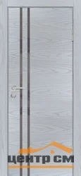 Дверь PROFILO PORTE P-11 стекло серый LACOBEL, дуб скай серый (кромка ABS с 2-х сторон без врезки под замок и петли) 60
