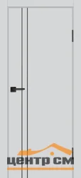 Дверь PROFILO PORTE P-20 глухая, AL молдинг черный, агат (кромка ABS с 2-х сторон без врезки под замок и петли) 60