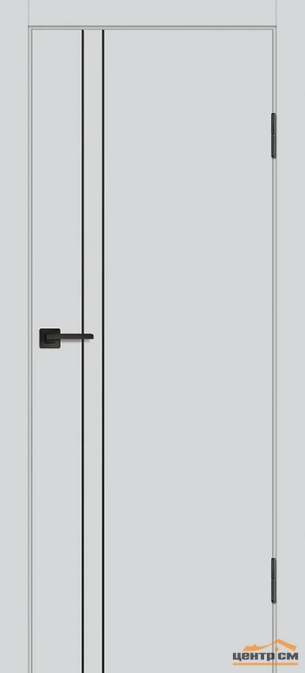 Дверь PROFILO PORTE P-20 глухая, AL молдинг черный, агат (кромка ABS с 2-х сторон без врезки под замок и петли) 70