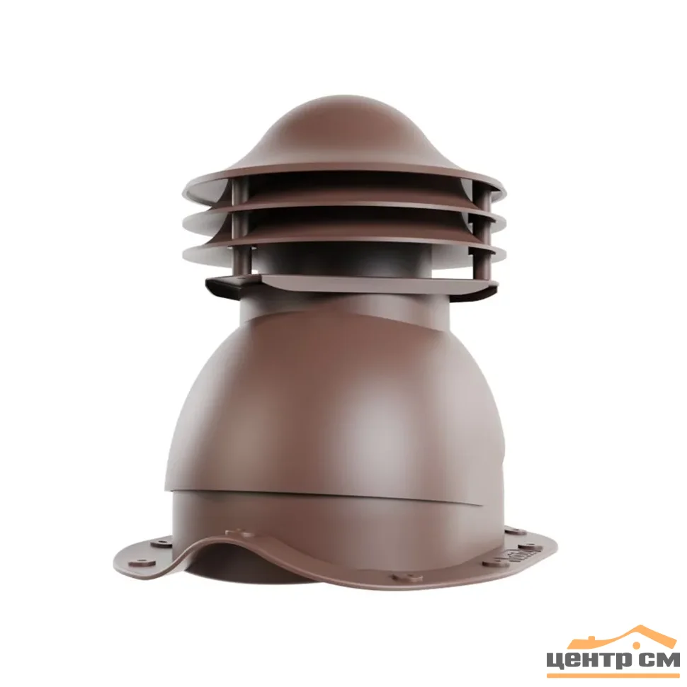 Комплект выход вентиляции универсальный VIOTTO с универсальным проходным элементом коричневый (RAL 8017)
