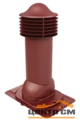 Комплект труба вентиляционная VIOTTO с универсальным проходным элементом D110/550, утепленная, красный (RAL 3005)