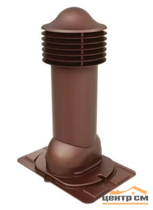 Комплект труба вентиляционная VIOTTO с универсальным проходным элементом D125/650, не утепленная, коричневый (RAL 8017)