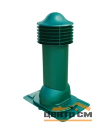 Комплект труба вентиляционная VIOTTO с универсальным проходным элементом D150/650, утепленная, зеленый (RAL 6005)