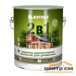 Основа алкидная Акватекс 2 в 1 - ваниль 2,7л УФ-защита, влажн. древесина 40%