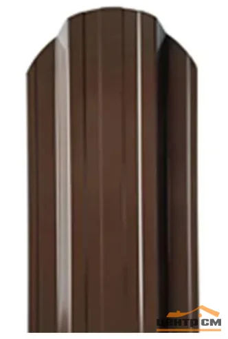 Штакетник металлический STYNERGY П-образный прямой 0.4 мм, PE RAL 8017 (шоколад), ширина 110мм, длина 1.5 м.п.