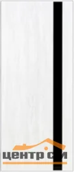 Дверь ТЕРРИ №45 Лофт Санторини, частичное БЕЛОЕ стекло 60, еврошпон (кромка БЕЛАЯ)
