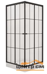 Уголок душевой NIAGARA NG-0100-14 BLACK 1000х1000х1950 низкий поддон (15см), стекло прозрачное, арт. NG-0100-14