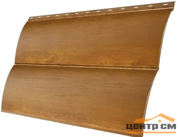 М/сайдинг Блок-Хаус NEW (GL) Print Premium Golden Wood Fresh TwinColor толщина 0,45мм, размер 0,361*0.52 м.п. (в пленке)