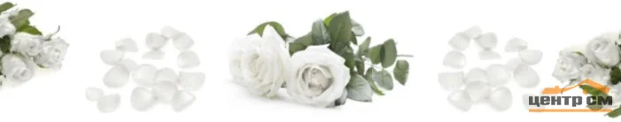 Панель-фартук АВС пластик фотопечать Белые розы 3000*600*1,3мм ПАНЕЛЬПЛАСТ ЛАЙТ