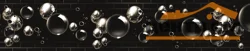 Панель-фартук АВС пластик фотопечать Черные пузыри 2000*600*1,3мм ПАНЕЛЬПЛАСТ ЛАРДЖ арт.634