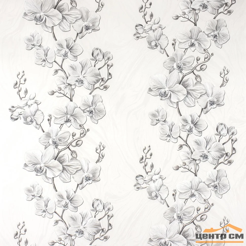 Обои МаякПринт арт.4267-1 (7Э) виниловые горячего тиснение на флизелиновой основе 1,06*10,05м Орхидея декор